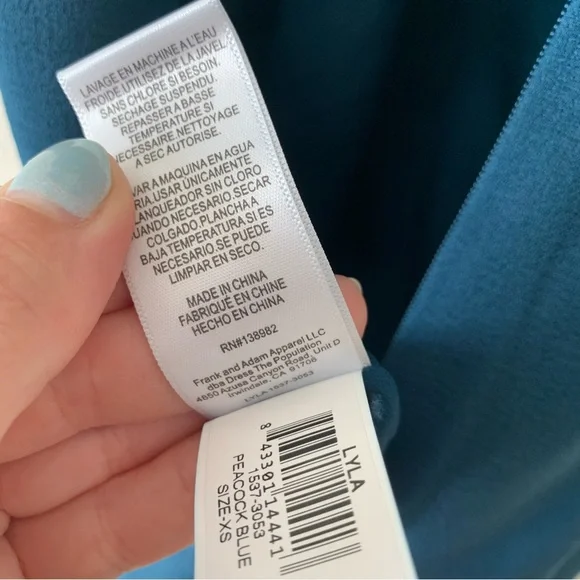 Dress The Population Lyla Dress in Peacock Blue Size XS. - Picture 11 of 15